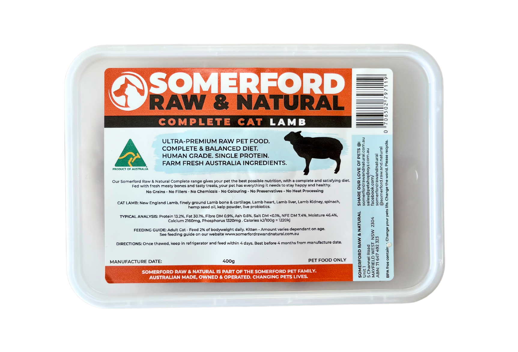 Cat Food New England Lamb Pack + FREE Meaty Bones