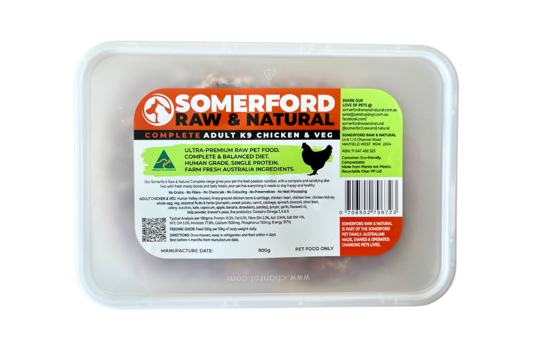 Somerford Raw & Natural - Adult Dog Food Hunter Valley Chicken & Veg Pack + FREE Meaty Bones