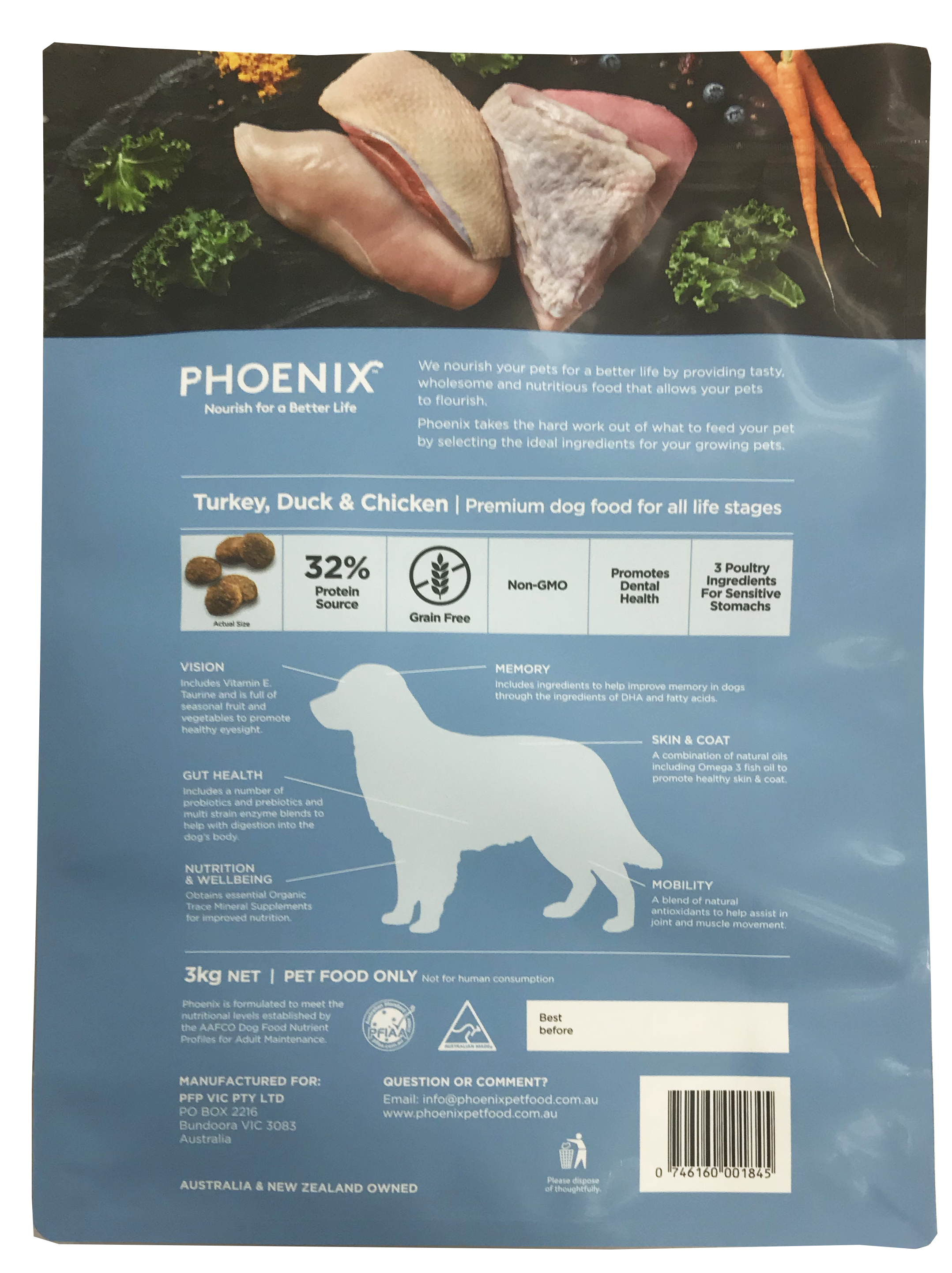 Phoenix - Grain Free Turkey, Duck & Chicken