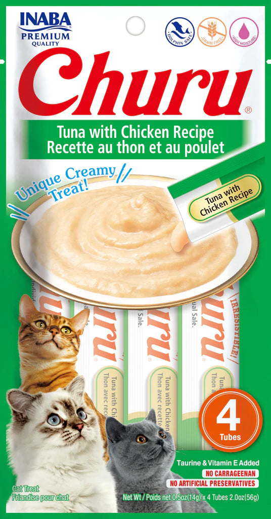 Inaba Churu Tuna with Chicken Recipe Cat Treats