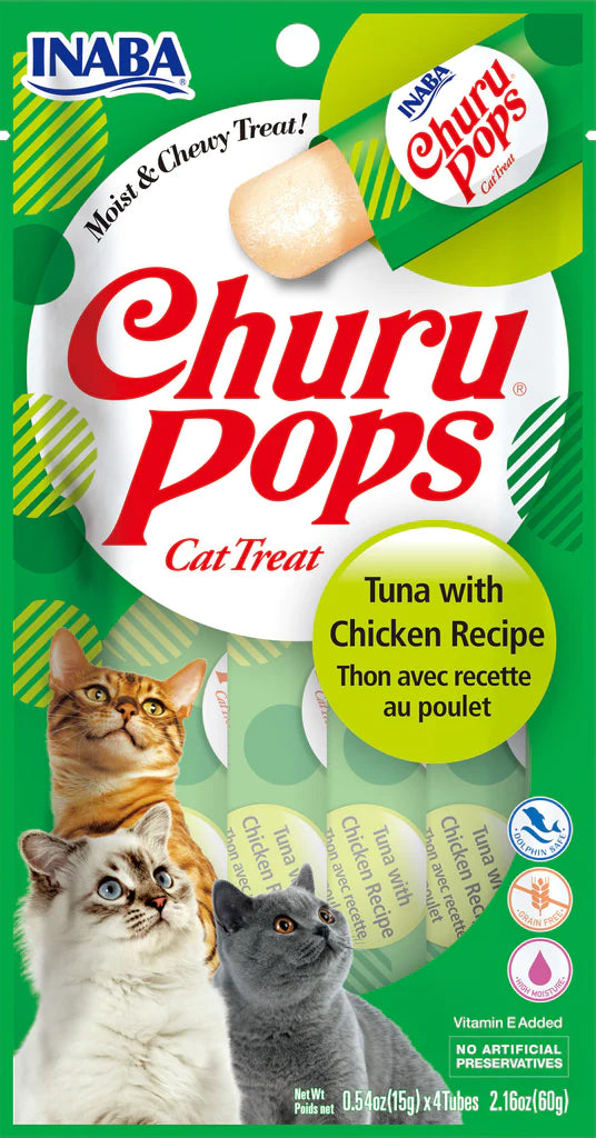 Inaba Churu Pops - Tuna with Chicken Cat Treats